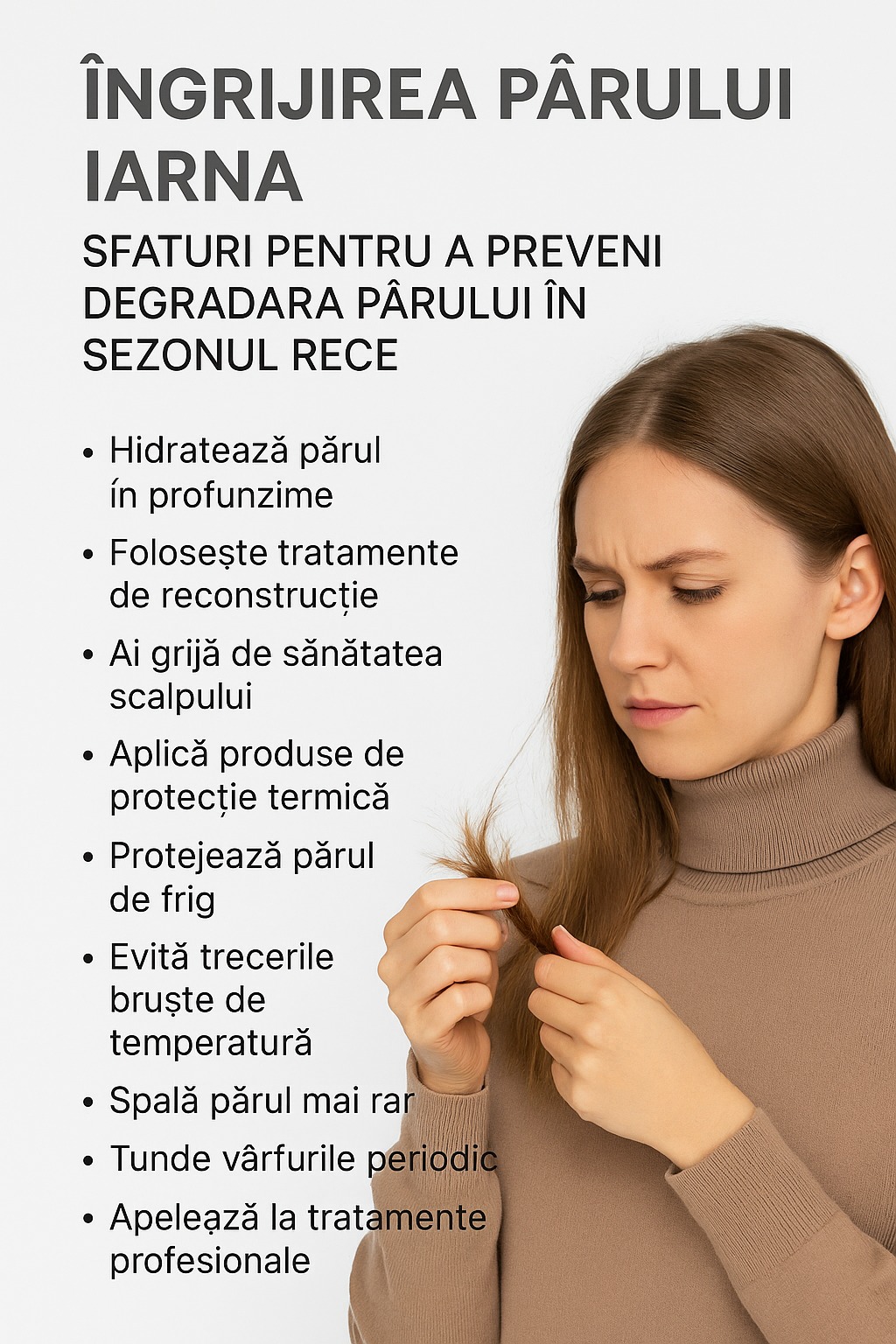 Cum previi degradarea părului în sezonul rece – ghid complet pentru femei din Dumbrăvița și Timișoara